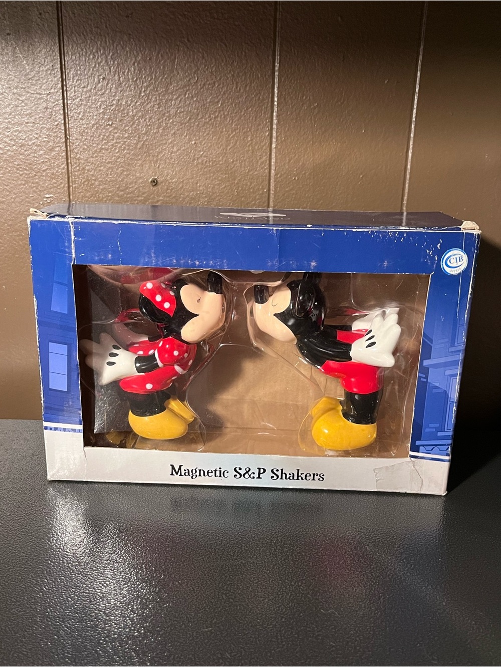 Minnie & Mickey Magnetic Salt and Pepper Shakers - Red, Black, Yellow